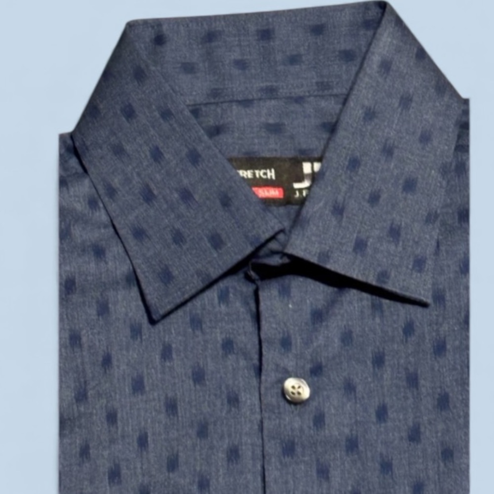 Size 14-14 1/2 x 32/33‎ Small JF J. Ferrar Shirt Stretch Mens